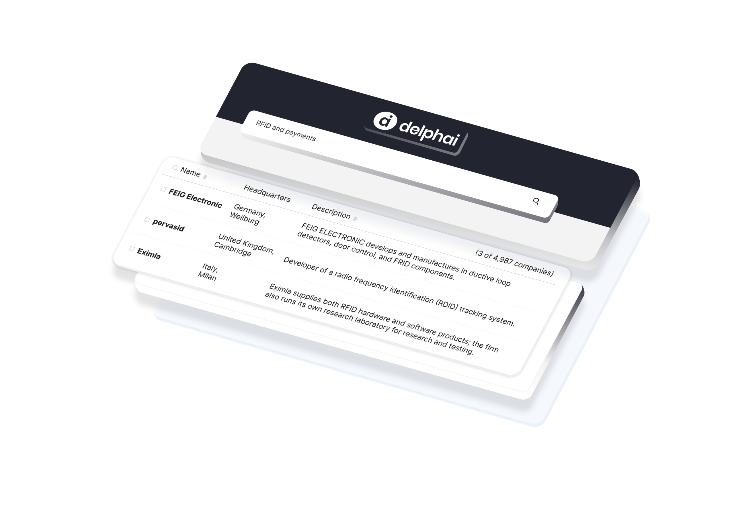 delphai vs. Grata summary, Grata stops short, by only turning the unstructured data into semi-structured data (e.g., text snippets). delphai goes all the way — by turning it into fully structured, machine-readable data. 