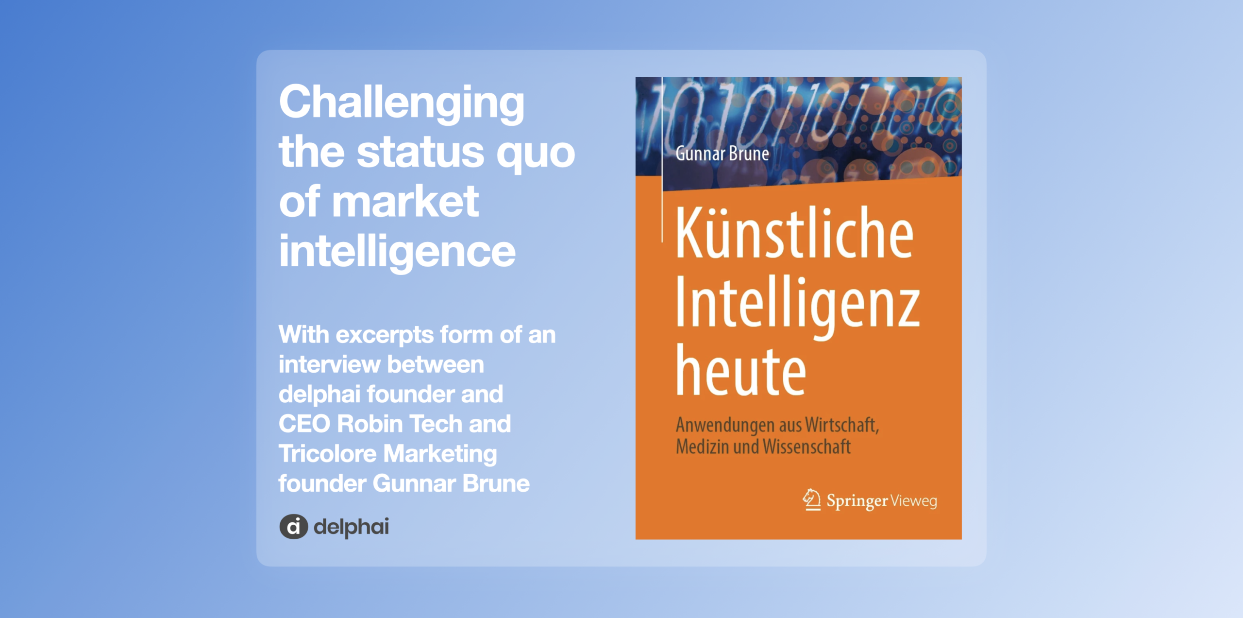 Challenging the status quo of market intelligence